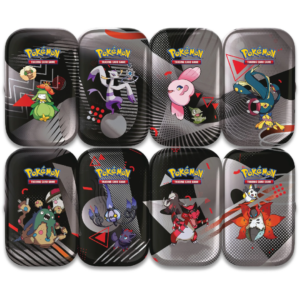 Scarlet & Violet: Black Bolt & White Flare Mini Tin (Set of 8) - Image 1